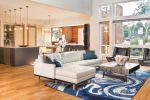 8' X 10' Blue And Beige Abstract Shag Area Rug