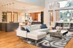 7' X 9' Ivory Black And Gray Abstract Shag Area Rug