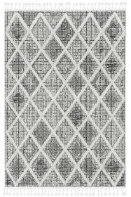 12' X 15' Cream And Charcoal Geometric Area Rug