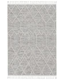 12' X 15' Gray and Ivory Geometric Area Rug