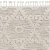 8' X 11' Ivory Beige Diamond Area Rug