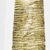 11" Clear And Gold Cylinder Lead Free Crystal Table Vase