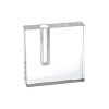 6" Clear Square Lead Free Crystal Bud Vase