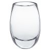8" Clear Oval Crystal Glass Table Vase
