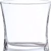 7" Clear Oval Crystal Glass Table Vase