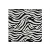 12" Black And White Zebra Iron And Resin Square Hanging Wall Tile