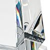 12" Clear Crystal Obelisk Statue