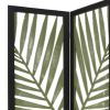 67" Green Solid Wood Panel Screen Room Divider