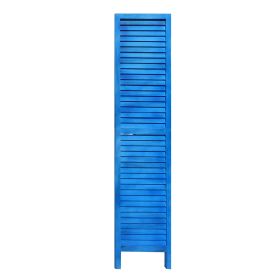 67" Light Blue Folding Three Panel Screen Room Divider