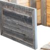 18" Gray Distressed Wood Christmas Tree Collar