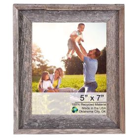 5" x 7" Gray Solid Wood Tabletop Picture Frame