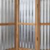 72" Brown Folding Three Panel Screen Room Divider