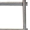 59" Gray Five Step Rustic Weathered Grey Wood Ladder Shelf
