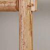 72" X 18" Brown Wood Hanging Dimensional Sculpture