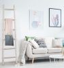 72" X 18" White Wood