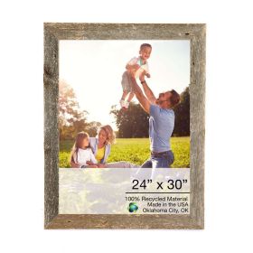 24" x 30" Gray Solid Wood Hanging Picture Frame