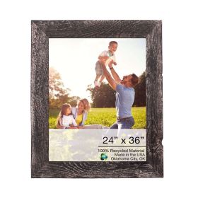 24" x 36" Black Solid Wood Hanging Picture Frame