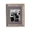 16" x 20" Gray Distressed Solid Wood Hanging Picture Frame