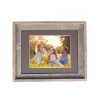 16" x 20" Gray Distressed Solid Wood Hanging Picture Frame