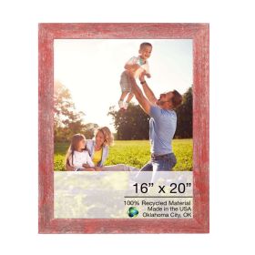 16" x 20" Red Solid Wood Hanging Picture Frame