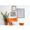 14" x 18" Gray Solid Wood Hanging Picture Frame