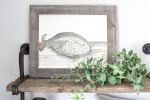 11" x 17" Gray Solid Wood Hanging Picture Frame