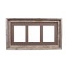 5" x 7" Gray Solid Wood Hanging Picture Frame with Mat