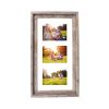 5" x 7" Natural Distressed Reclaimed Wood Hanging Picture Frame with Mat
