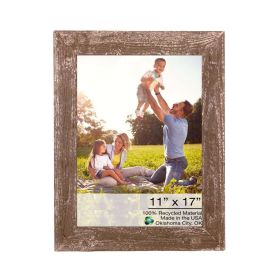 11" x 17" Espresso Solid Wood Hanging Picture Frame