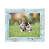 8.5" x 11" Blue Solid Wood Hanging Picture Frame