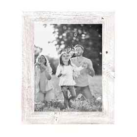 8" x 8" White Solid Wood Tabletop Picture Frame