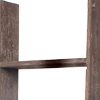 57" Brown Rustic Five Step Wood Ladder Shelf
