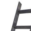 4 Step Blackwash Rustic Wood Ladder Shelf