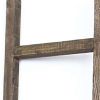 73" X 15" Espresso Wood Hanging Dimensional Sculpture