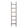 72" Gray Rustic Seven Step Wood Ladder Shelf