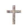 16" X 11" Gray Wood Cross Hanging Dimensional Sculpture