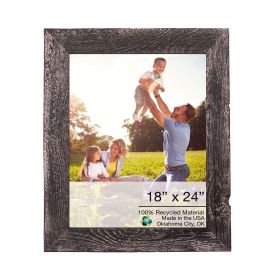 18" x 24" Black Solid Wood Hanging Picture Frame