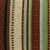14" X 24" Brown and Beige Cotton Throw Pillow With Fringe