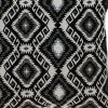 Jet Black And White Geo Throw Pillow