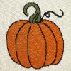 20" Ivory And Orange Pumpkin Cotton Throw Pillow