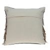 18" Black and Ivory Striped Cotton Blend Throw Pillow with Texture