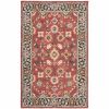 5' X 8' Red And Blue Bohemian Area Rug