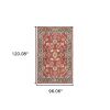 8' X 10' Red And Blue Bohemian Rug