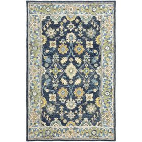 8' X 10' Navy And Blue Bohemian Rug