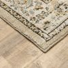 9' X 12' Beige And Ivory Center Jewel Area Rug
