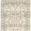 9' X 12' Beige And Ivory Medallion Area Rug