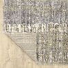 7' X 9' Grey And Ivory Abstract Lines Area Rug