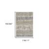 9' X 12' Grey And Ivory Abstract Lines Area Rug