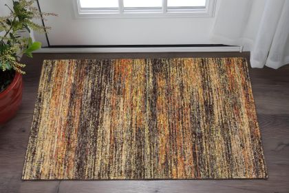 3' X 5' Orange Red Power Loom Area Rug