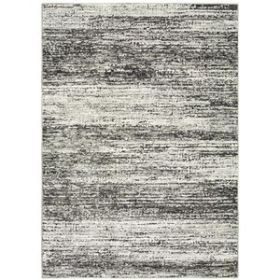 6' X 9' Ash And Slate Abstract Area Rug